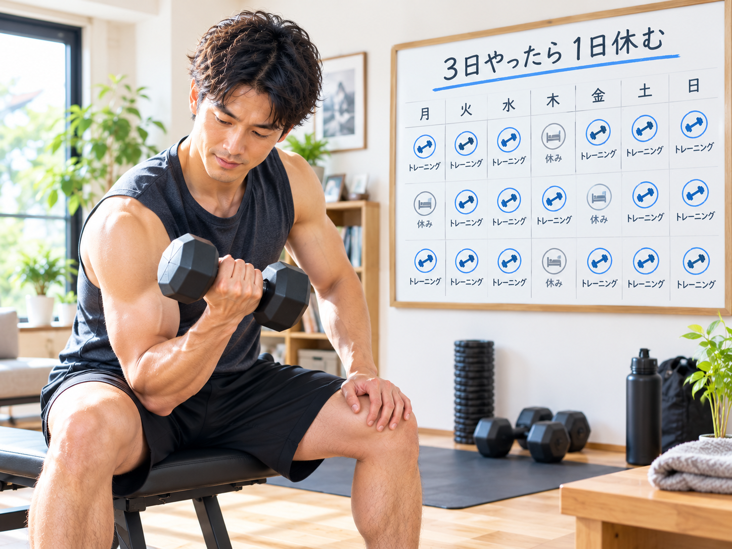 【曜日固定で筋トレ習慣化は×】筋トレ習慣化できていないパパ達へ